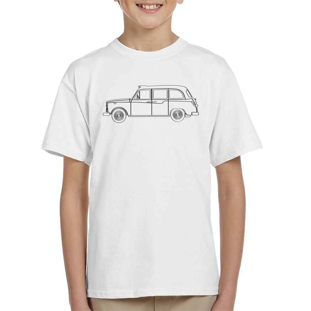 London Taxi Company TX4 Light Outline Kid's T-Shirt-ALL + EVERY