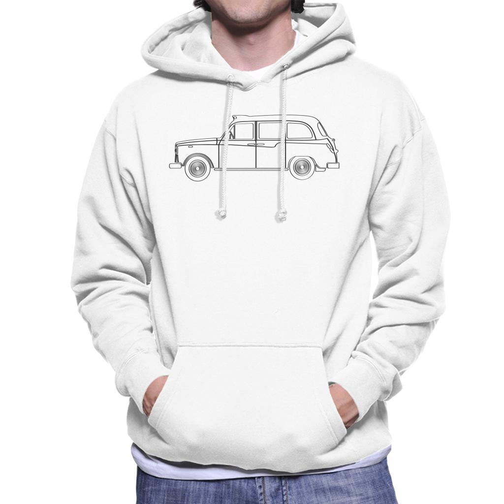 London Taxi Company TX4 Light Outline Men's Hooded Sweatshirt-ALL + EVERY