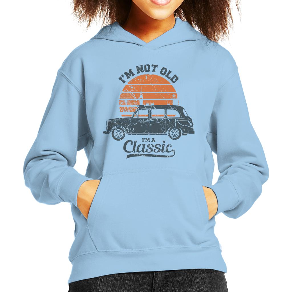 London Taxi Company TX4 Im Not Old Im A Classic Kid's Hooded Sweatshirt-ALL + EVERY