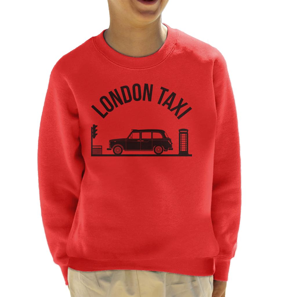 London Taxi Company TX4 At Traffic Lights Kid's Sweatshirt-ALL + EVERY