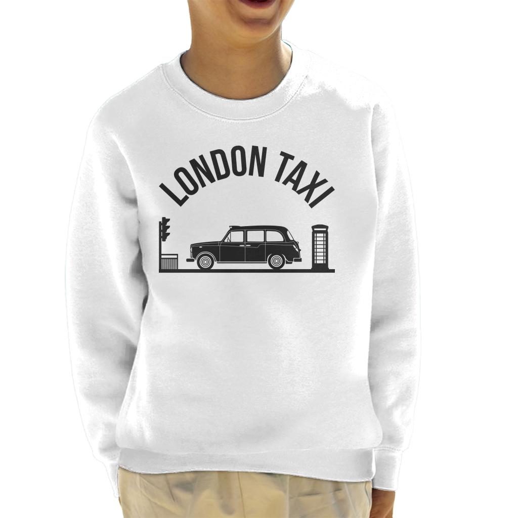 London Taxi Company TX4 At Traffic Lights Kid's Sweatshirt-ALL + EVERY