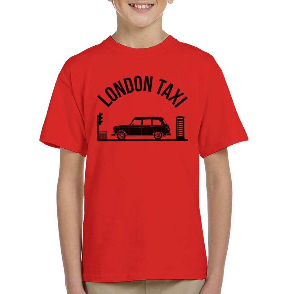 London Taxi Company TX4 At Traffic Lights Kid's T-Shirt-ALL + EVERY