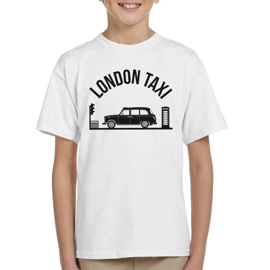 London Taxi Company TX4 At Traffic Lights Kid's T-Shirt-ALL + EVERY