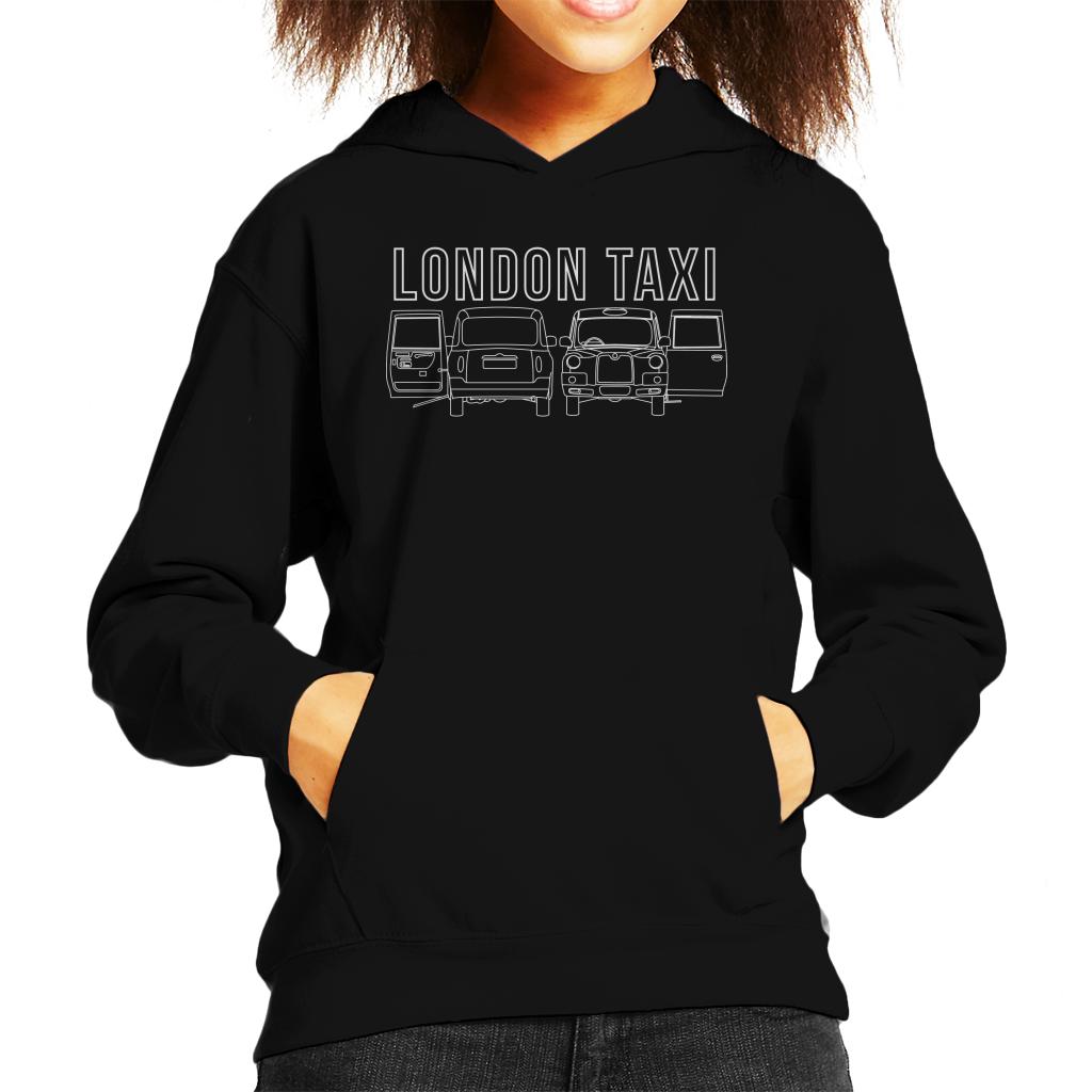 London Taxi Company TX4 Open Door Kid's Hooded Sweatshirt-ALL + EVERY