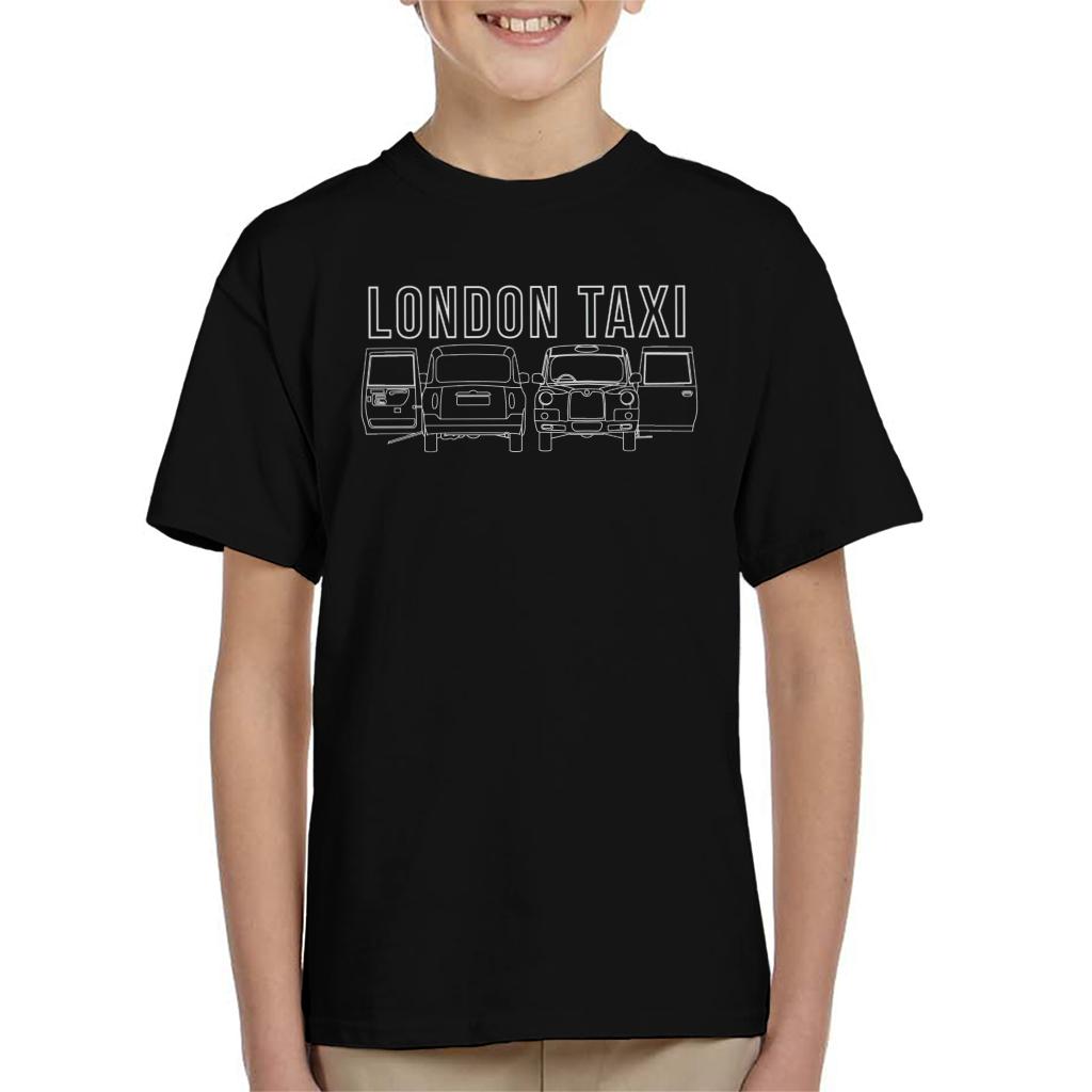 London Taxi Company TX4 Open Door Kid's T-Shirt-ALL + EVERY