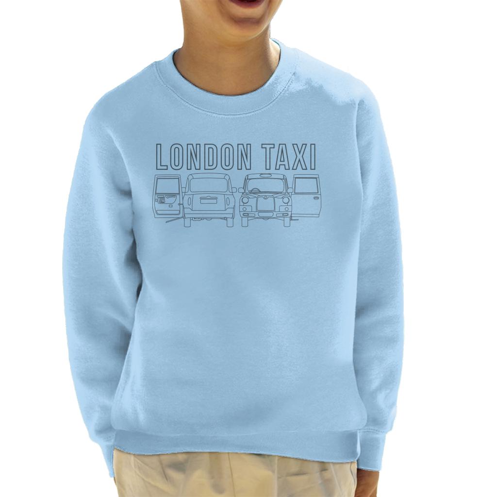 London Taxi Company TX4 Open Door Angles Kid's Sweatshirt-ALL + EVERY