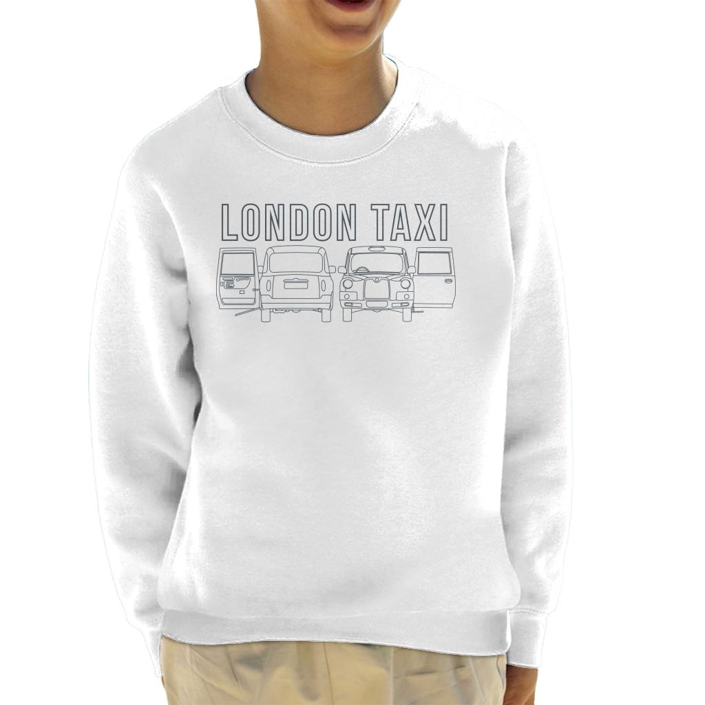 London Taxi Company TX4 Open Door Angles Kid's Sweatshirt-ALL + EVERY