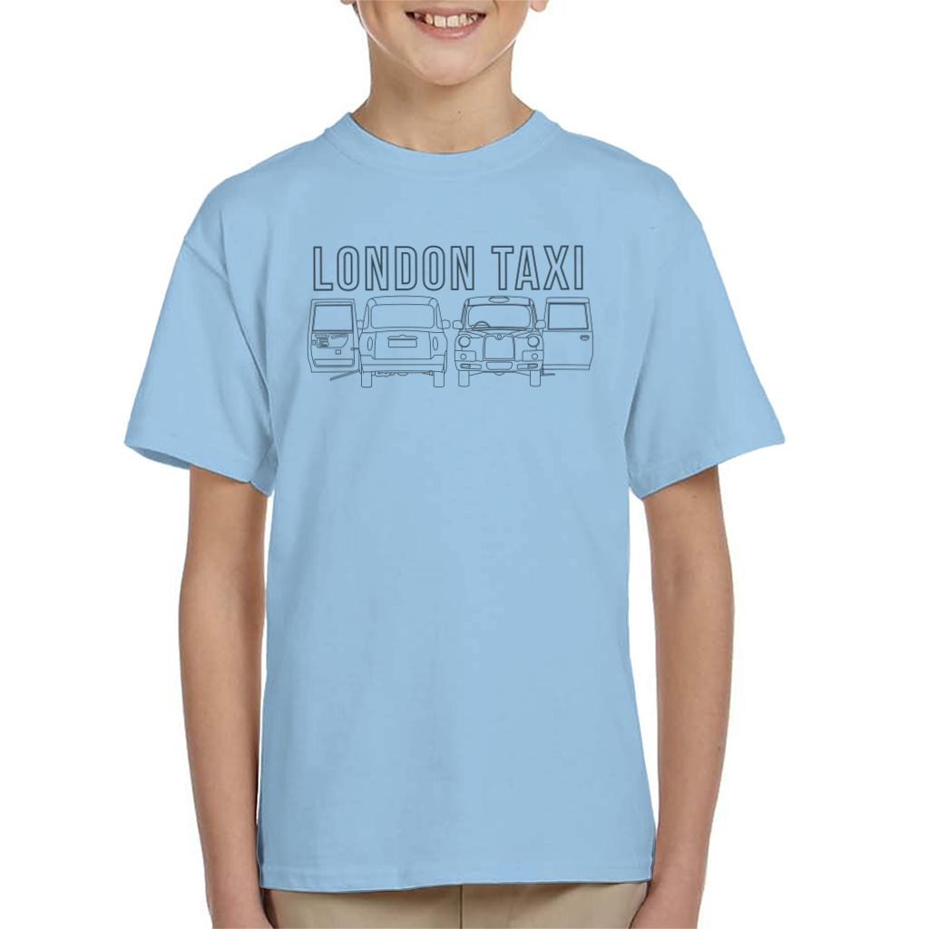 London Taxi Company TX4 Open Door Angles Kid's T-Shirt-ALL + EVERY