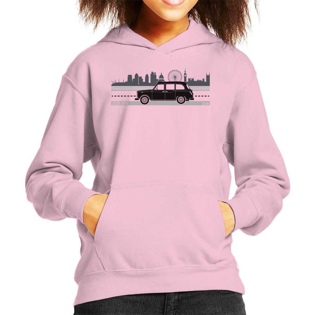 London Taxi Company TX4 Driving Along The City Kid's Hooded Sweatshirt-ALL + EVERY