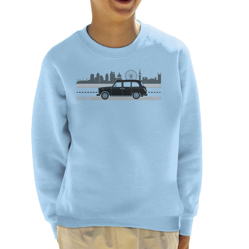 London Taxi Company TX4 Driving Along The City Kid's Sweatshirt-ALL + EVERY