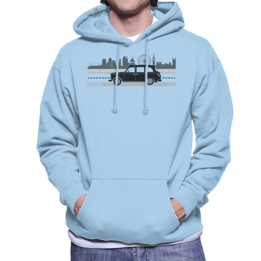 London Taxi Company TX4 Driving Along The City Men's Hooded Sweatshirt-ALL + EVERY