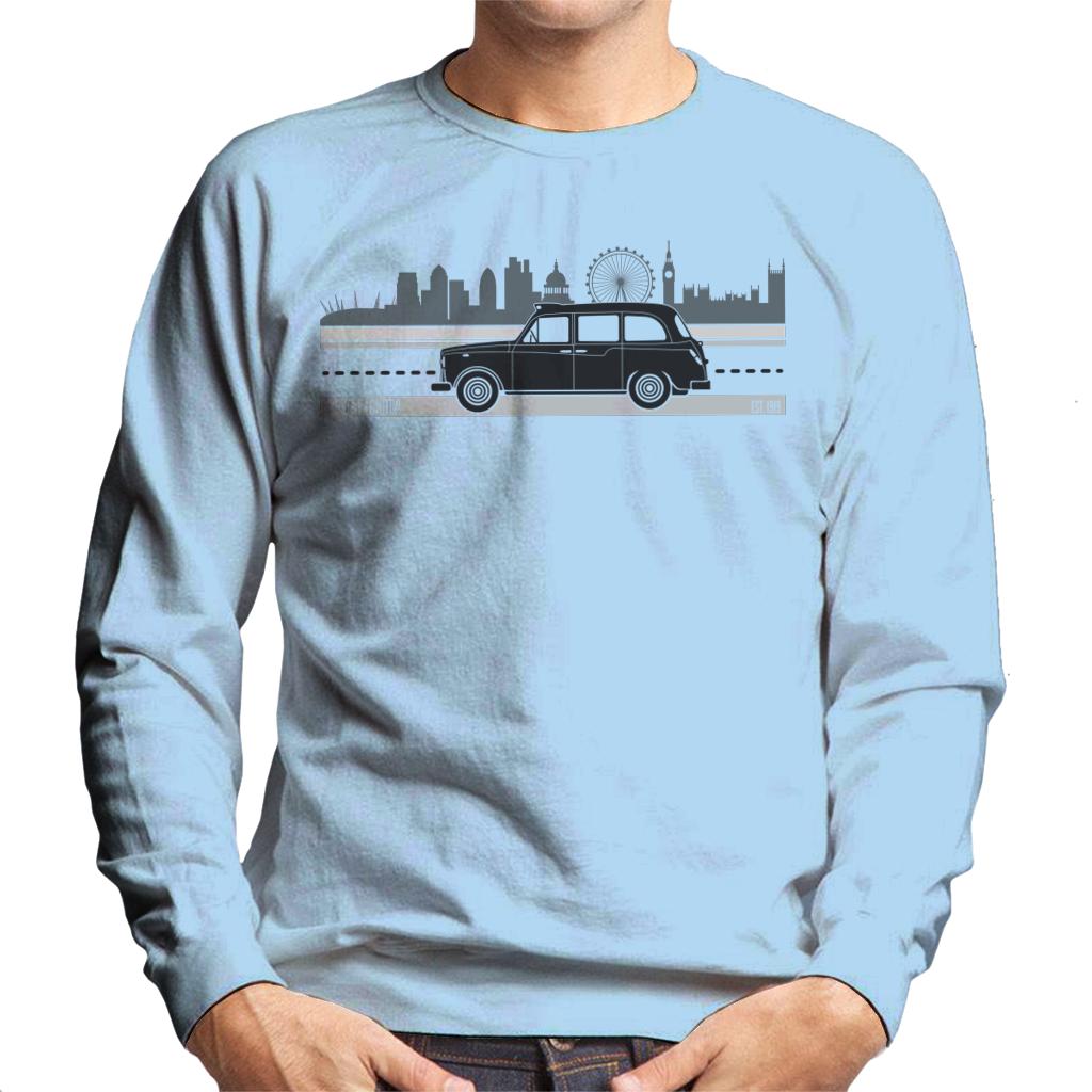 London Taxi Company TX4 Driving Along The City Men's Sweatshirt-ALL + EVERY