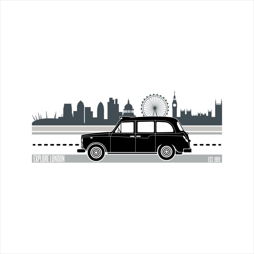 London Taxi Company TX4 Driving Along The City Men's T-Shirt-ALL + EVERY