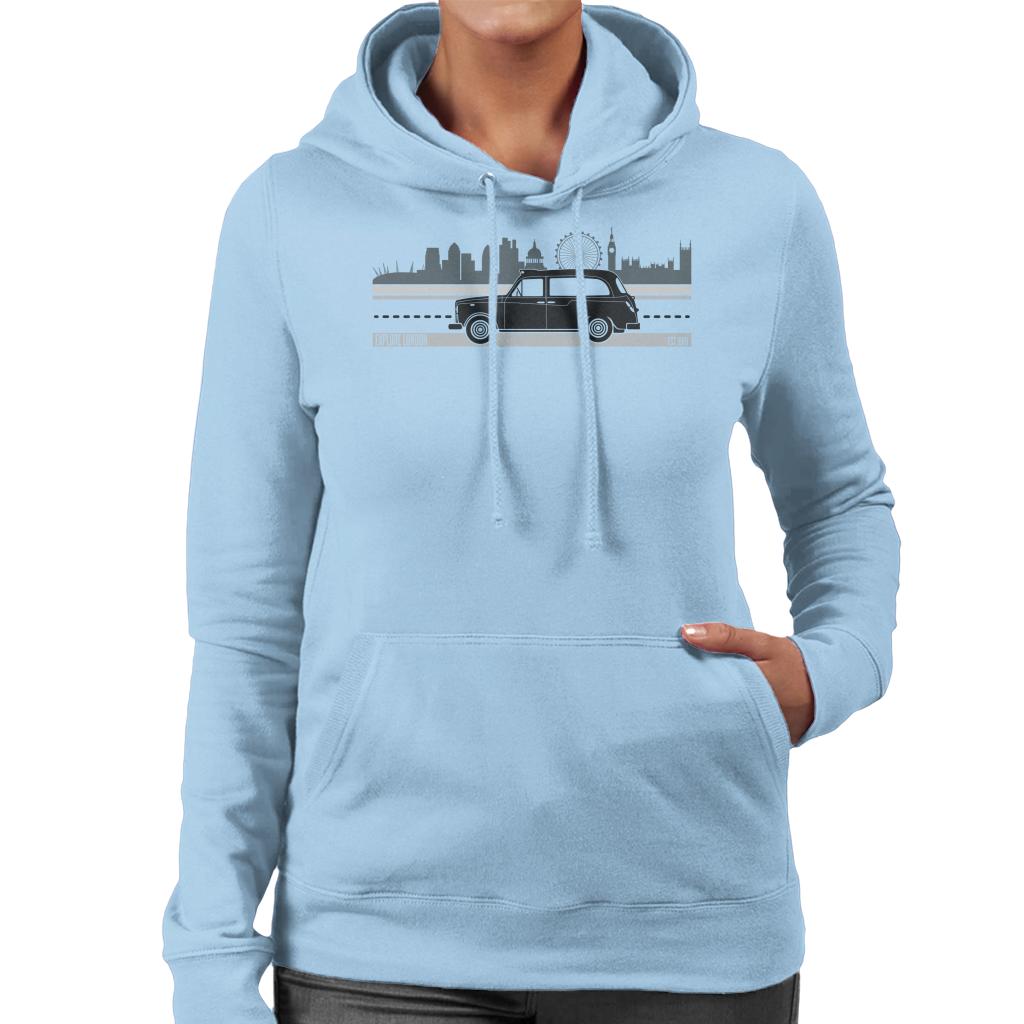 London Taxi Company TX4 Driving Along The City Women's Hooded Sweatshirt-ALL + EVERY