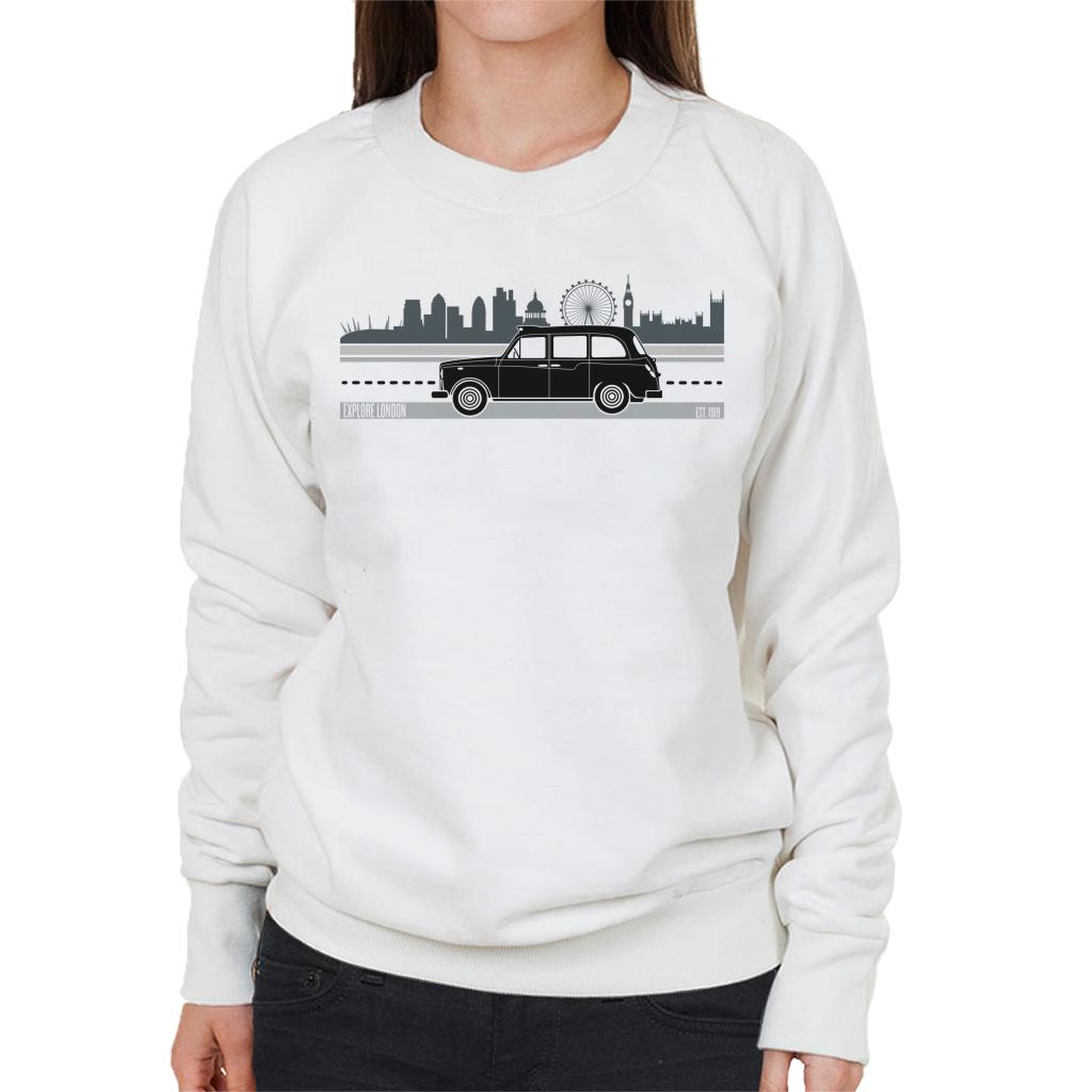 London Taxi Company TX4 Driving Along The City Women's Sweatshirt-ALL + EVERY