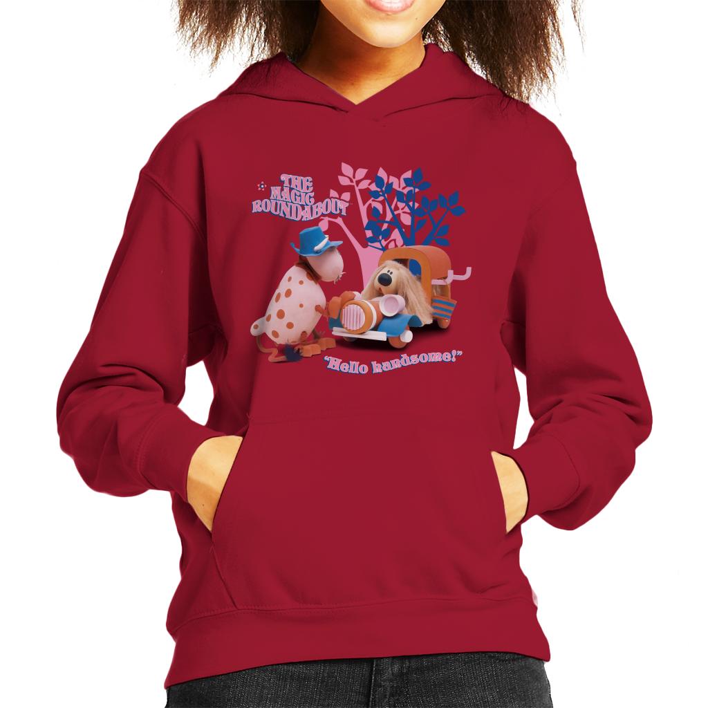 The Magic Roundabout Ermintrude & Dougal Hello Handsome Kid's Hooded Sweatshirt-ALL + EVERY