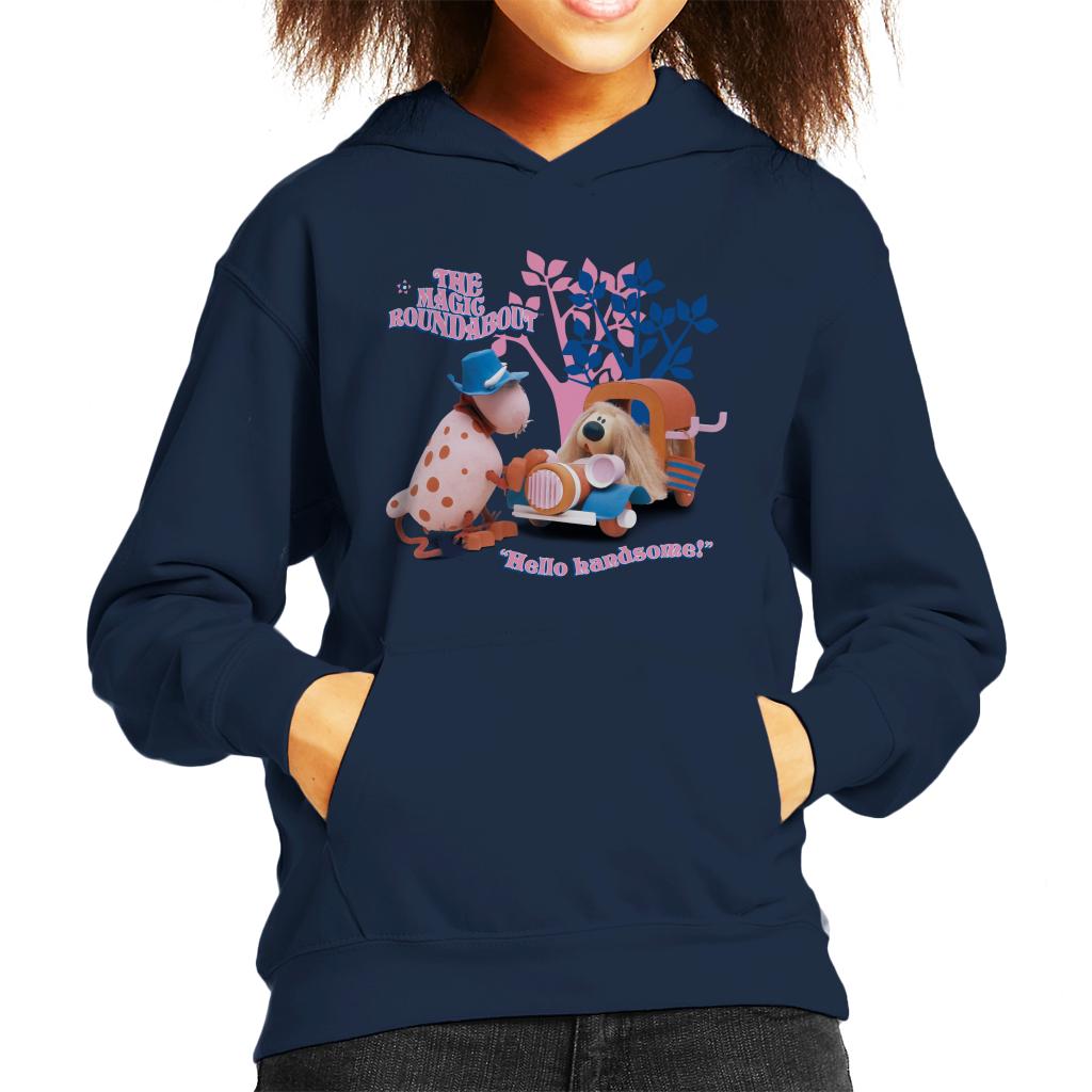 The Magic Roundabout Ermintrude & Dougal Hello Handsome Kid's Hooded Sweatshirt-ALL + EVERY