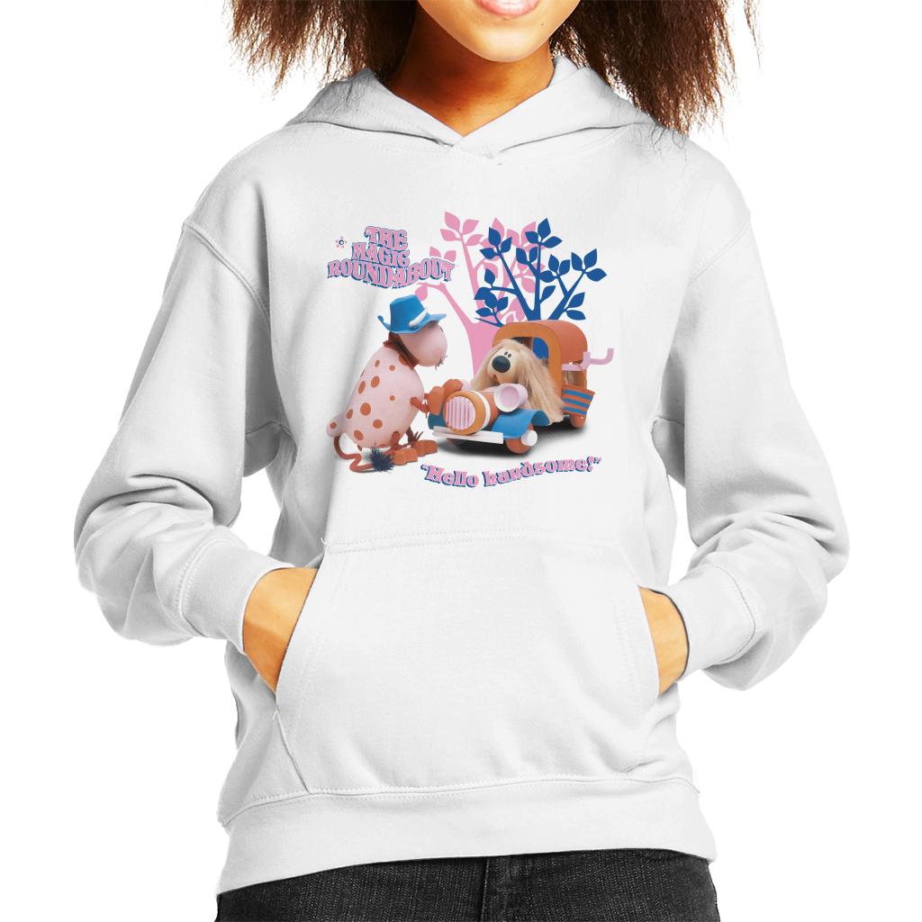 The Magic Roundabout Ermintrude & Dougal Hello Handsome Kid's Hooded Sweatshirt-ALL + EVERY