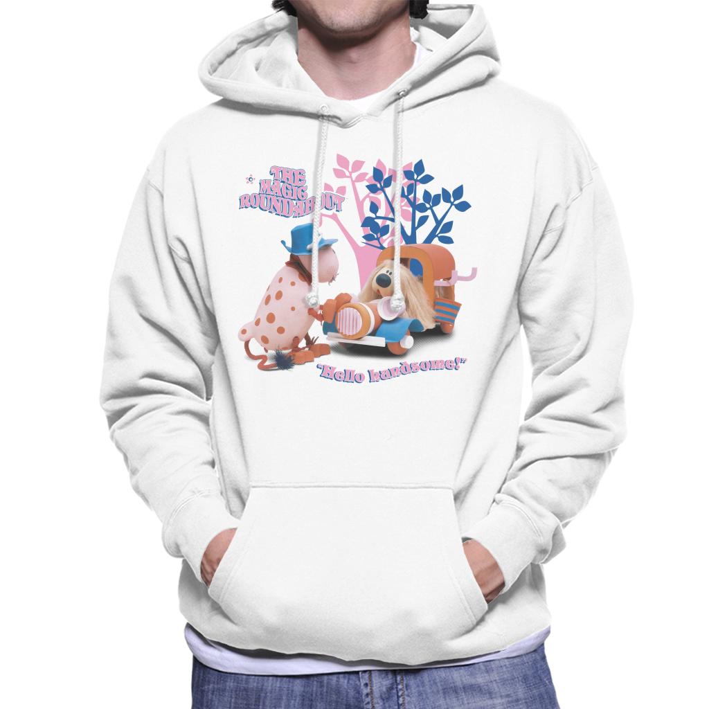 The Magic Roundabout Ermintrude & Dougal Hello Handsome Men's Hooded Sweatshirt-ALL + EVERY