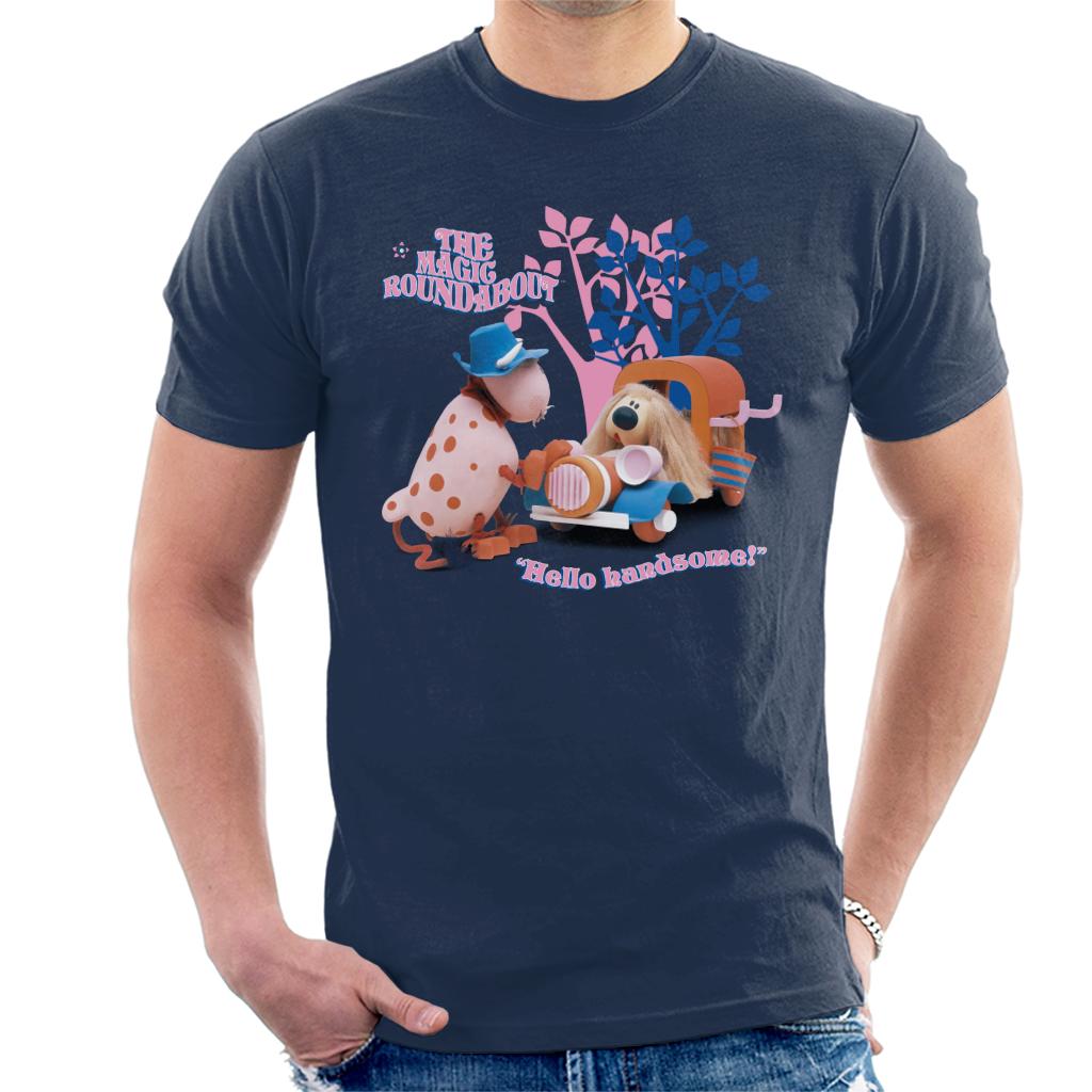 The Magic Roundabout Ermintrude & Dougal Hello Handsome Men's T-Shirt-ALL + EVERY