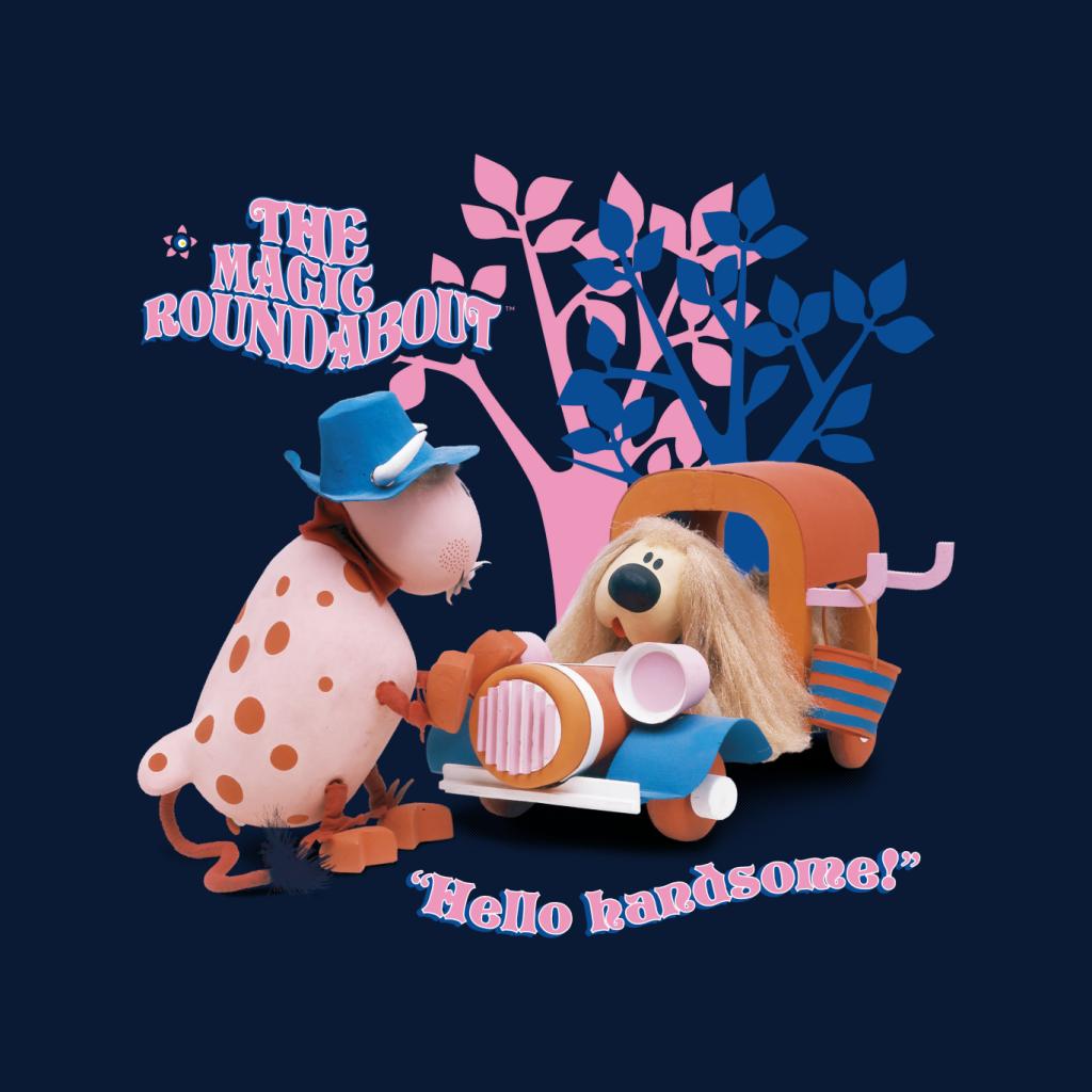 The Magic Roundabout Ermintrude & Dougal Hello Handsome Men's Hooded Sweatshirt-ALL + EVERY