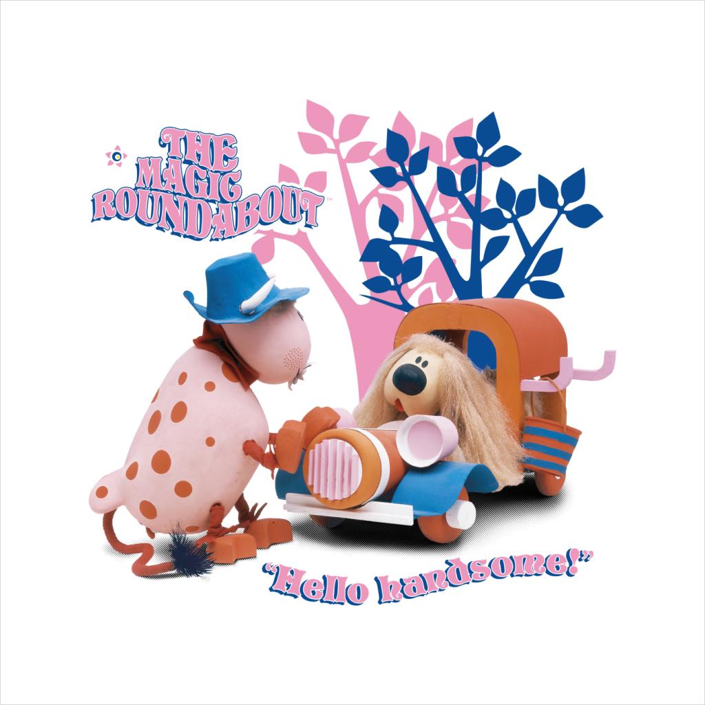 The Magic Roundabout Ermintrude & Dougal Hello Handsome Kid's T-Shirt-ALL + EVERY