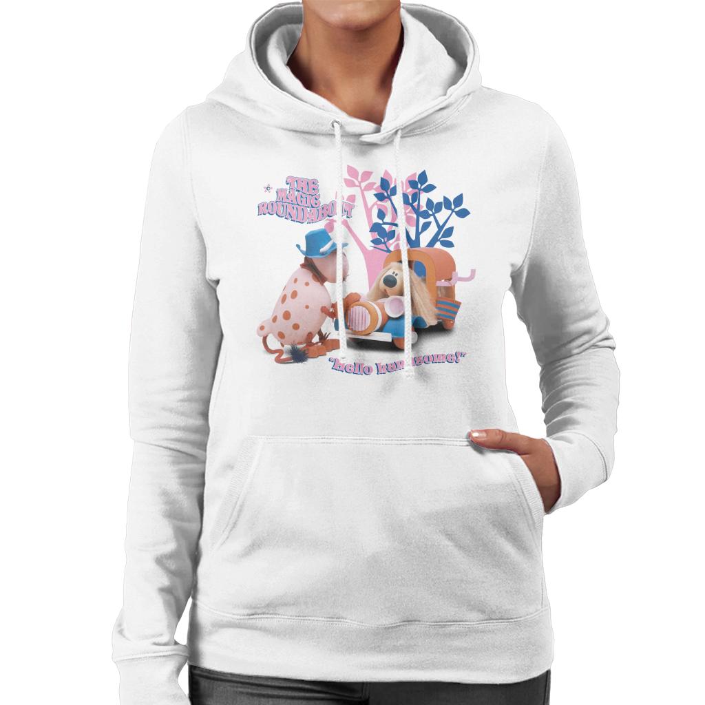 The Magic Roundabout Ermintrude & Dougal Hello Handsome Women's Hooded Sweatshirt-ALL + EVERY