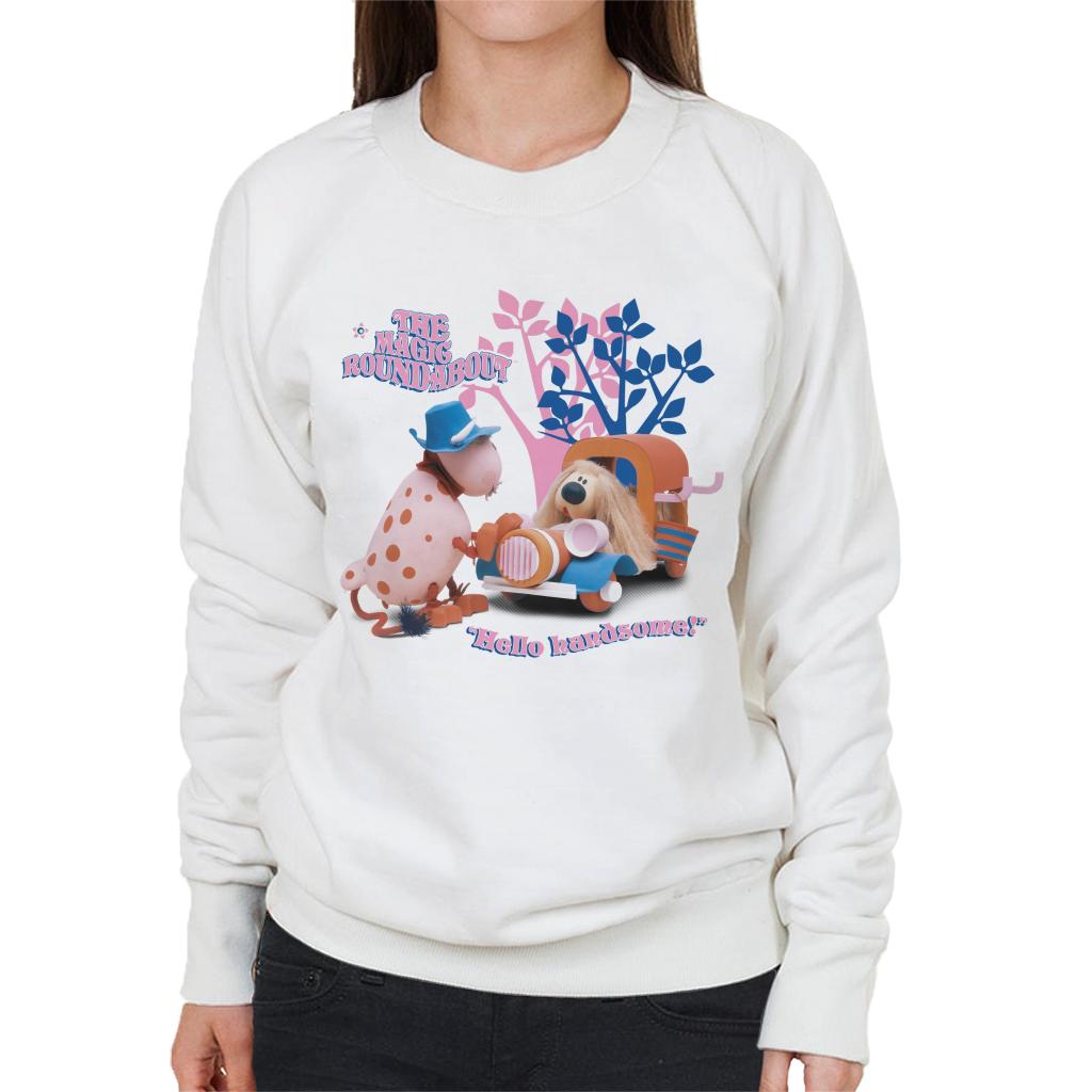 The Magic Roundabout Ermintrude & Dougal Hello Handsome Women's Sweatshirt-ALL + EVERY