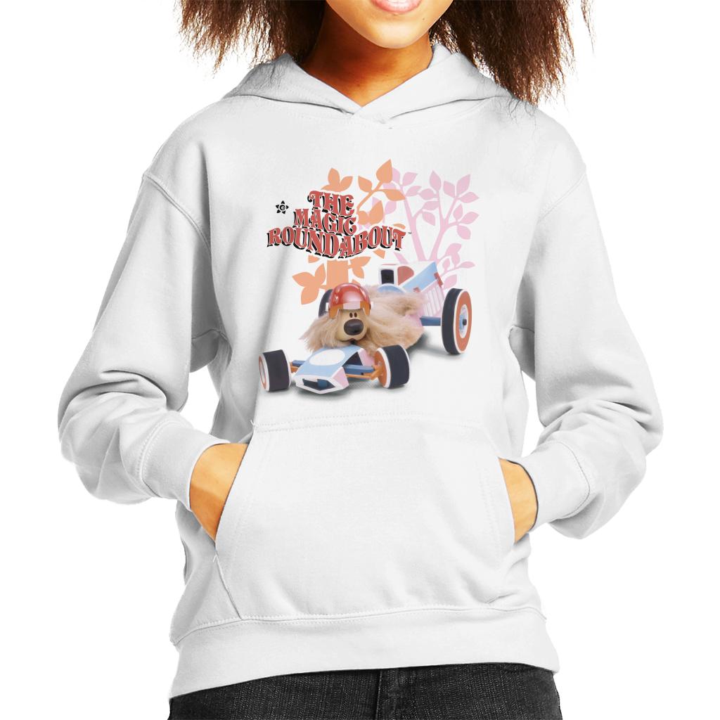 The Magic Roundabout Dougal Race Car Kid's Hooded Sweatshirt-ALL + EVERY