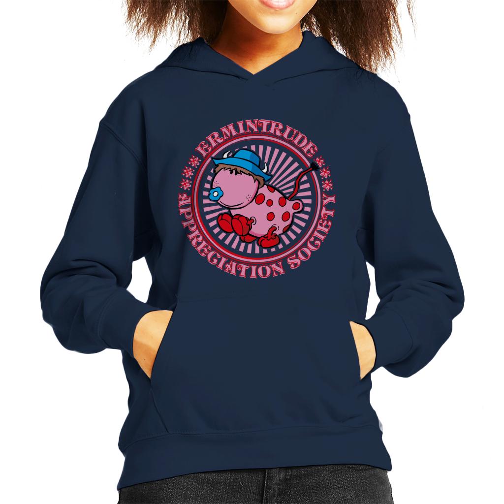 The Magic Roundabout Ermintrude Appreciation Society Kid's Hooded Sweatshirt-ALL + EVERY