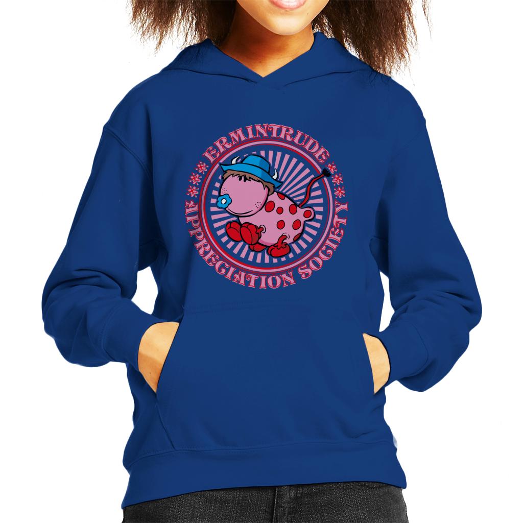 The Magic Roundabout Ermintrude Appreciation Society Kid's Hooded Sweatshirt-ALL + EVERY