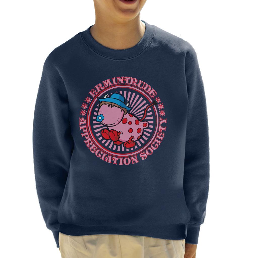 The Magic Roundabout Ermintrude Appreciation Society Kid's Sweatshirt-ALL + EVERY