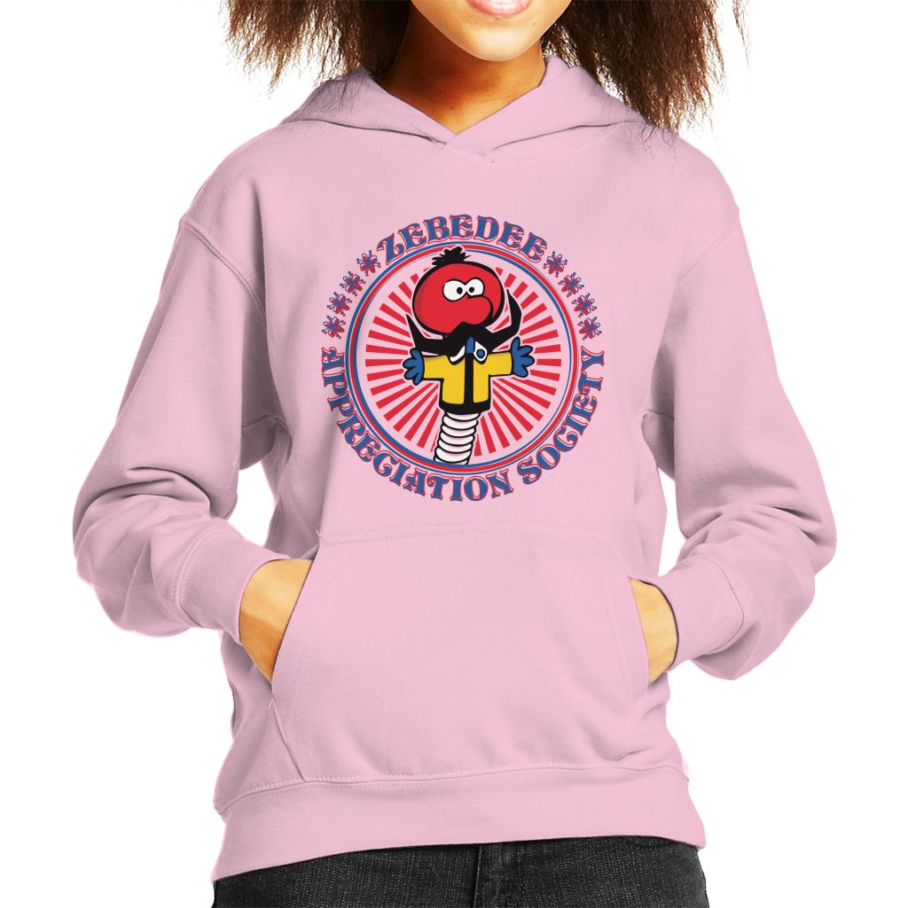 The Magic Roundabout Zebedee Appreciation Society Kid's Hooded Sweatshirt-ALL + EVERY