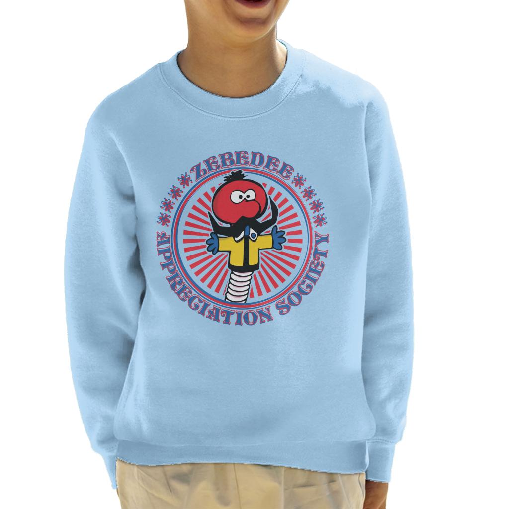 The Magic Roundabout Zebedee Appreciation Society Kid's Sweatshirt-ALL + EVERY