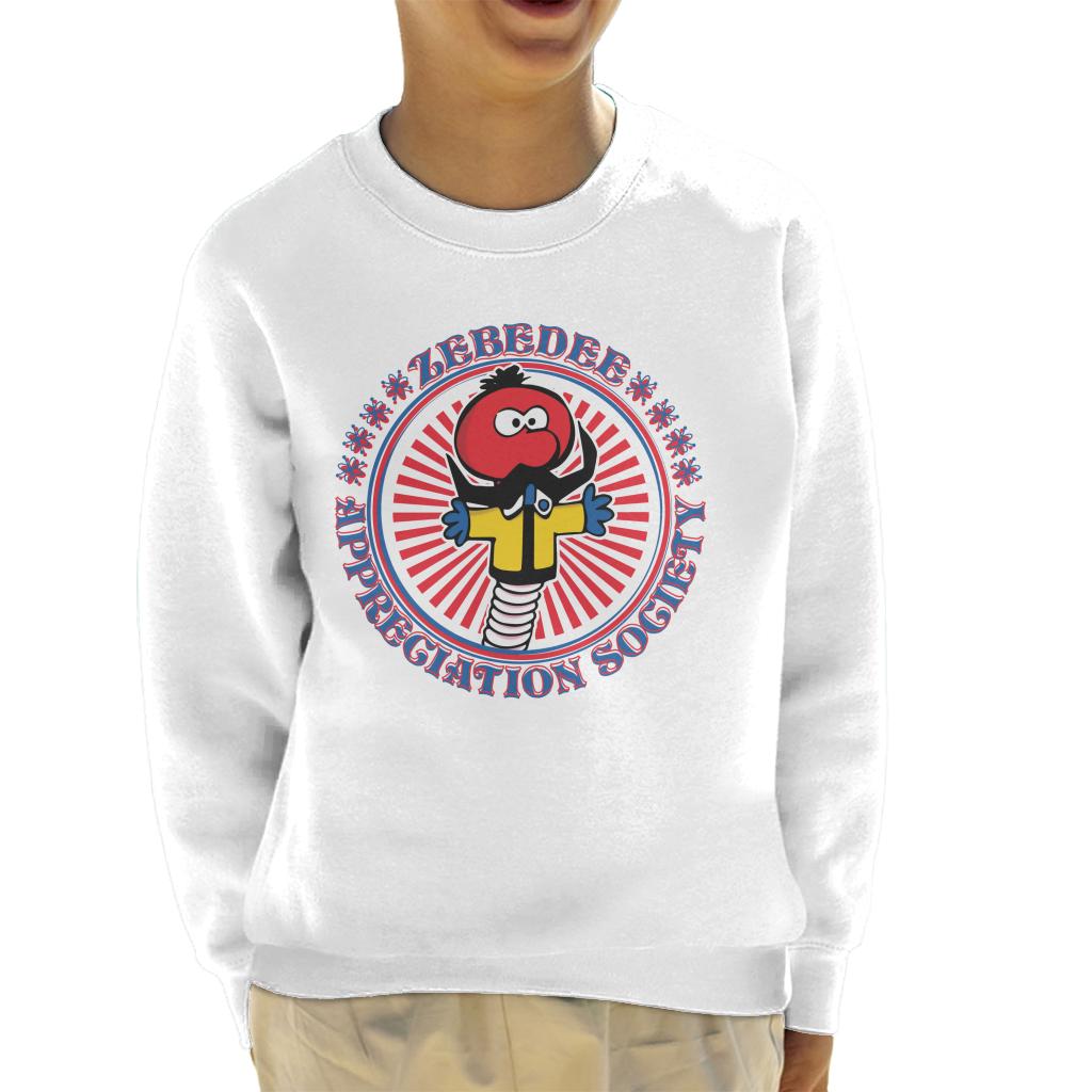 The Magic Roundabout Zebedee Appreciation Society Kid's Sweatshirt-ALL + EVERY