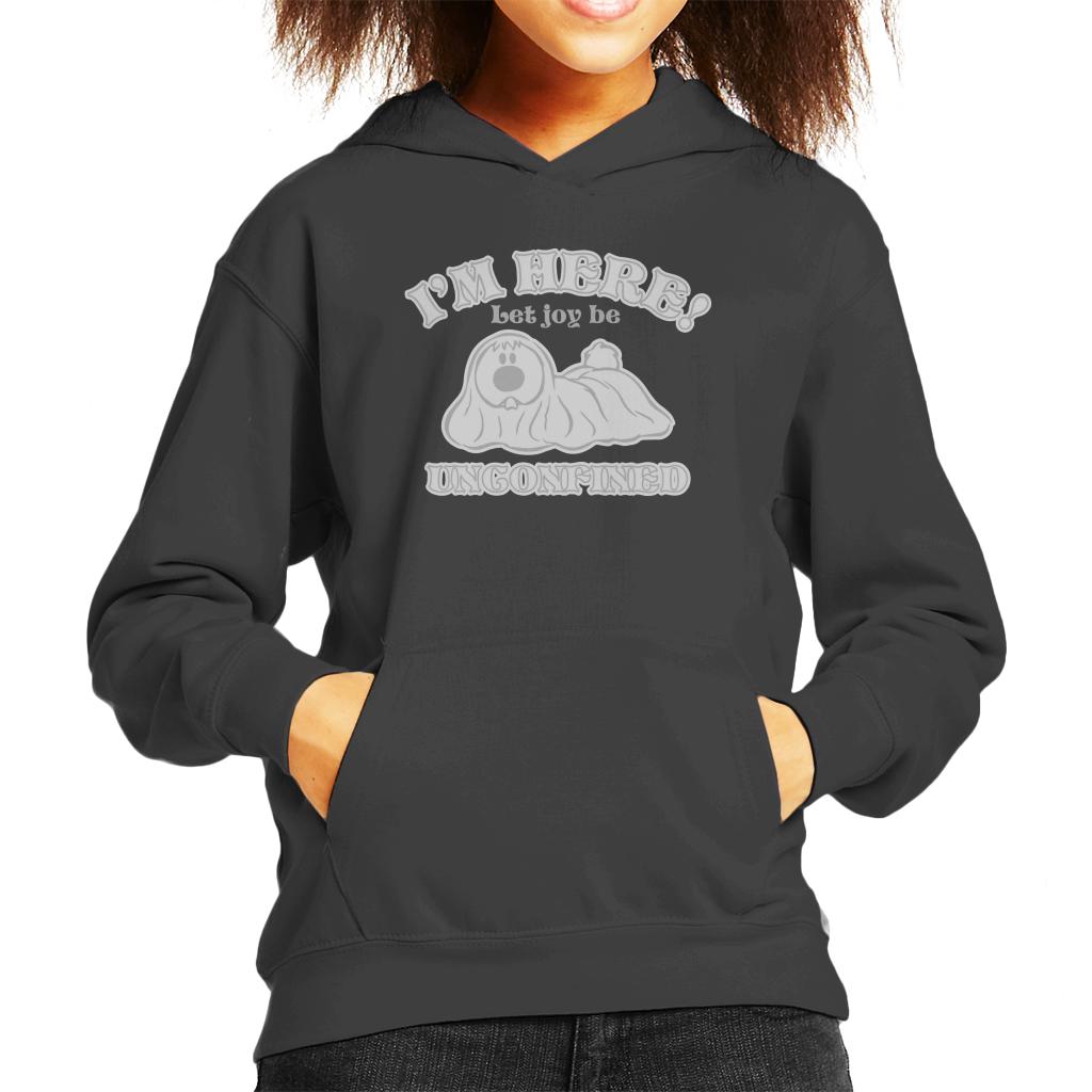 The Magic Roundabout Dougal Let Joy Be Unconfined Kid's Hooded Sweatshirt-ALL + EVERY