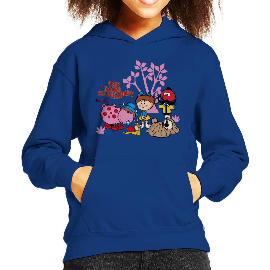 The Magic Roundabout Retro Cartoon Style Kid's Hooded Sweatshirt-ALL + EVERY