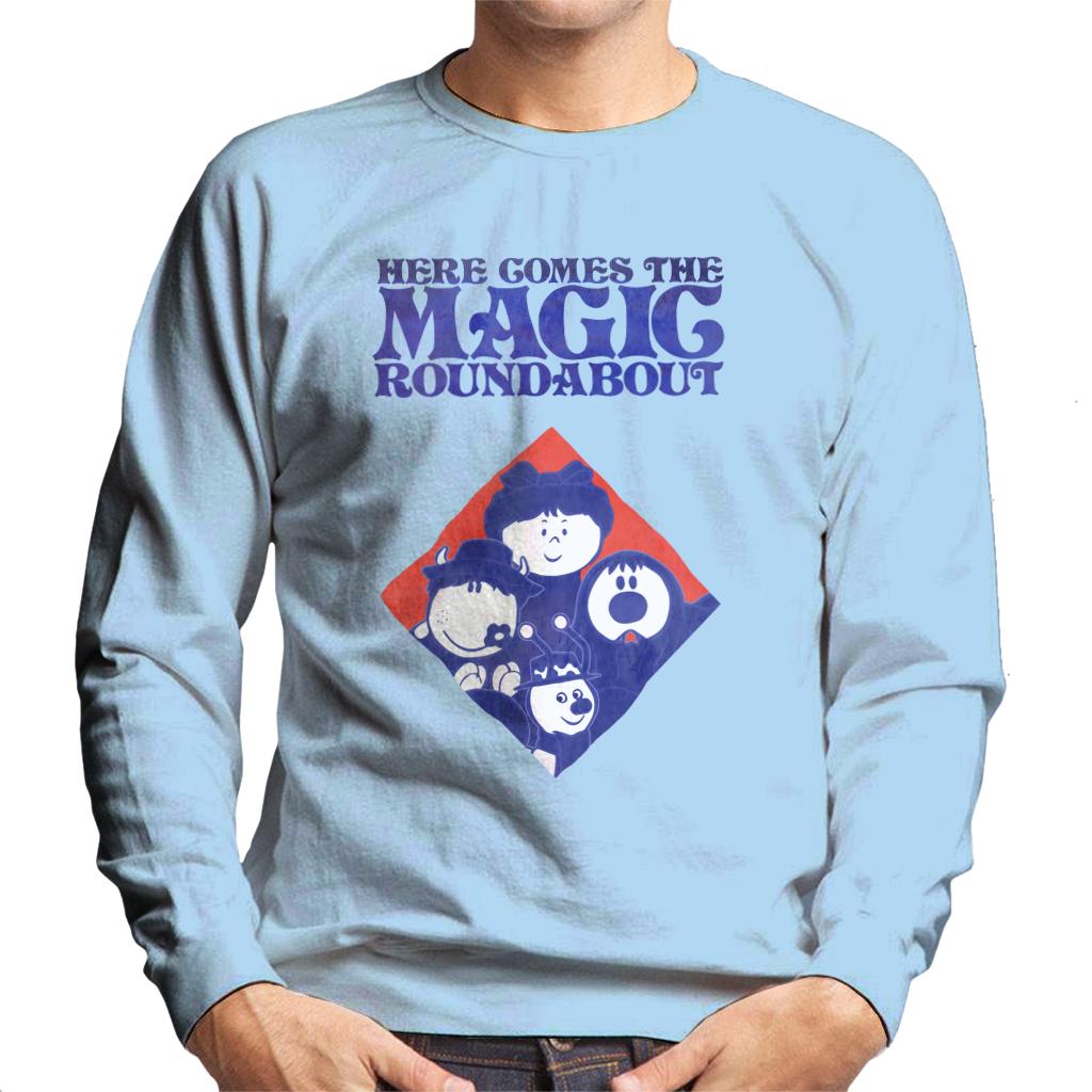The Magic Roundabout Retro Blue Tone Diamond Men's Sweatshirt-ALL + EVERY