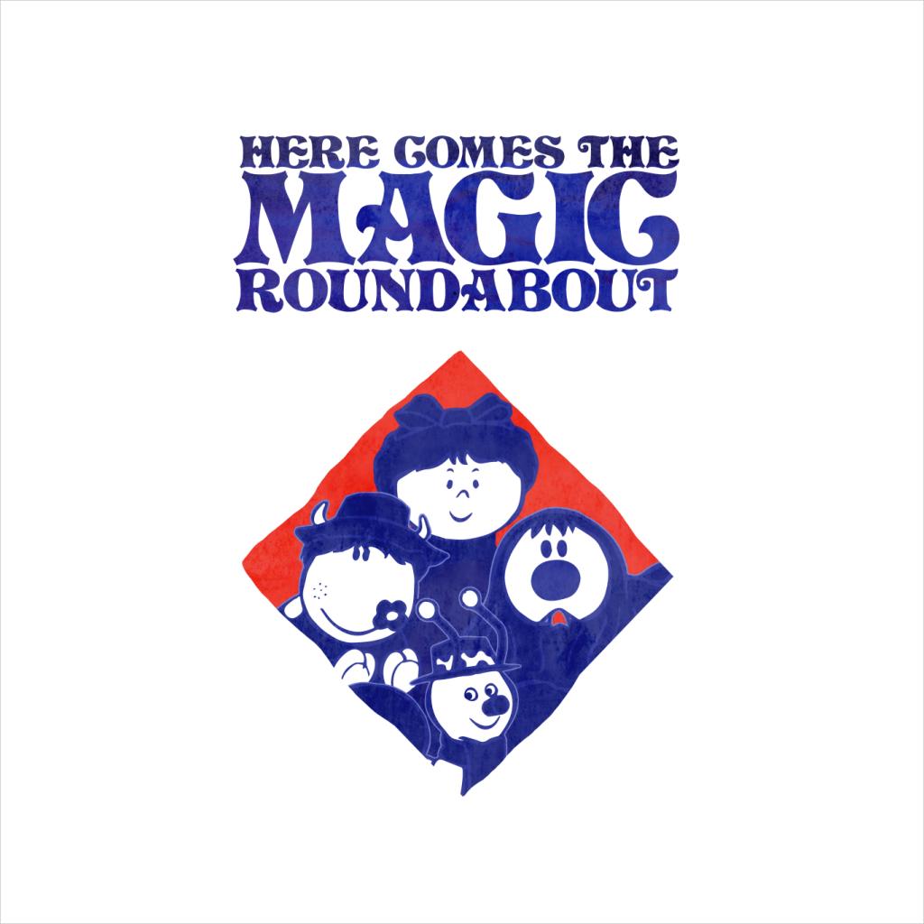 The Magic Roundabout Retro Blue Tone Diamond Kid's Hooded Sweatshirt-ALL + EVERY