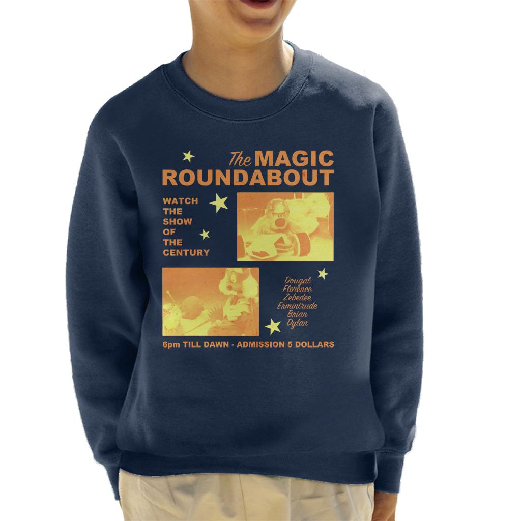 The Magic Roundabout Retro Show Poster Kid's Sweatshirt-ALL + EVERY