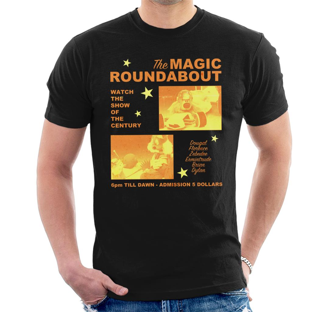 The Magic Roundabout Retro Show Poster Men's T-Shirt-ALL + EVERY