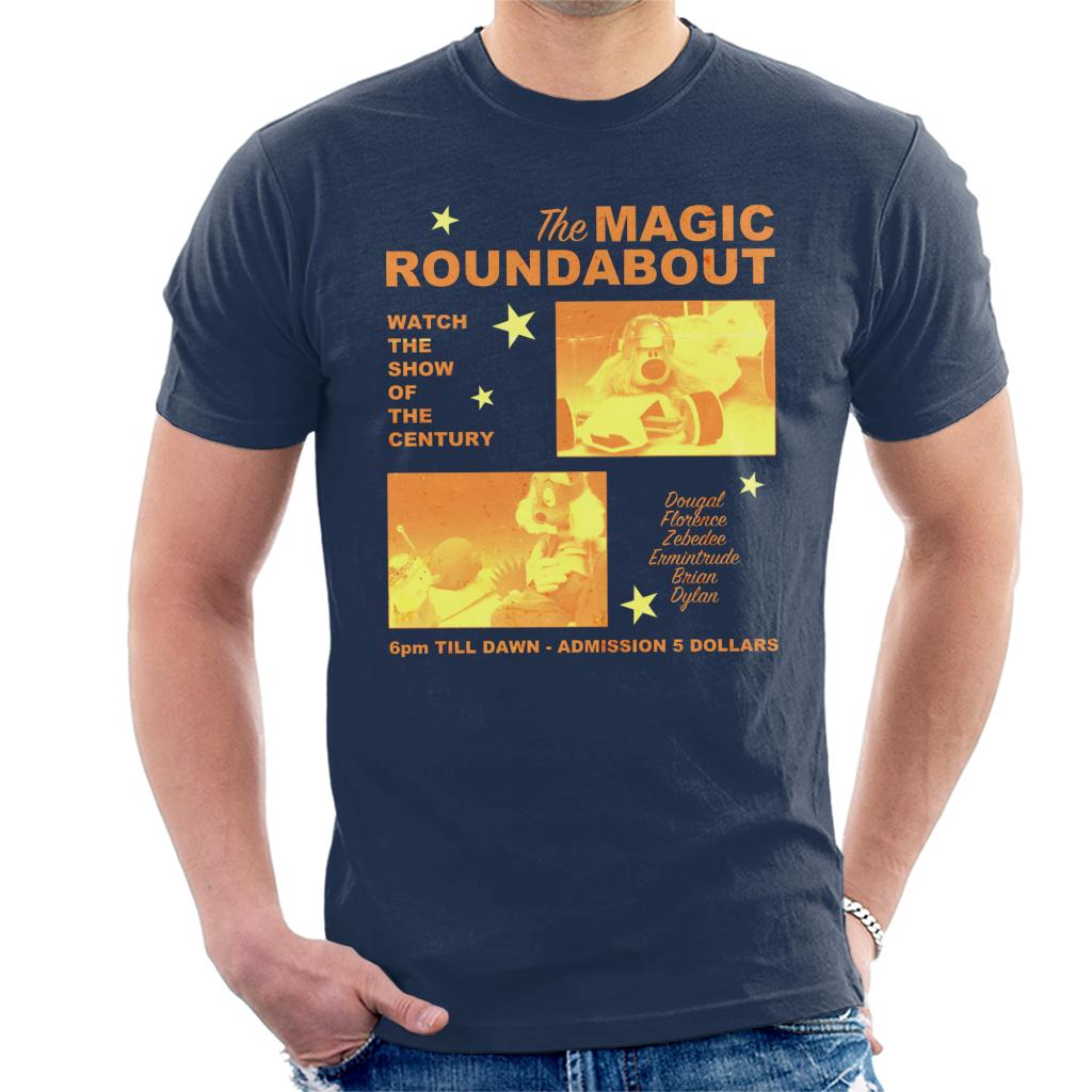 The Magic Roundabout Retro Show Poster Men's T-Shirt-ALL + EVERY