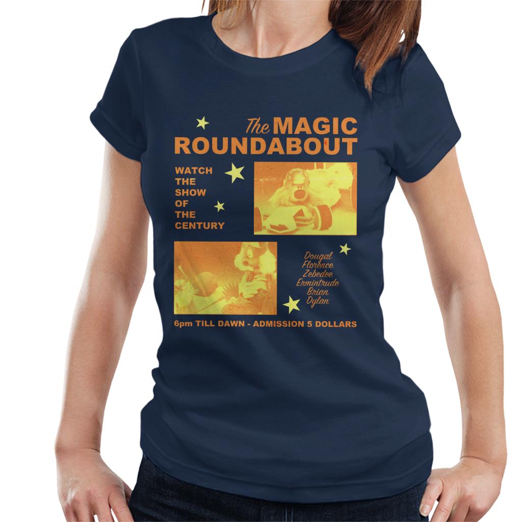 The Magic Roundabout Retro Show Poster Women's T-Shirt-ALL + EVERY