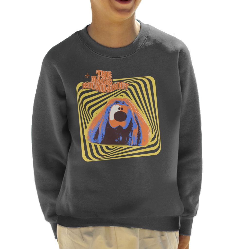 The Magic Roundabout Retro Psychedelic Dougal Kid's Sweatshirt-ALL + EVERY