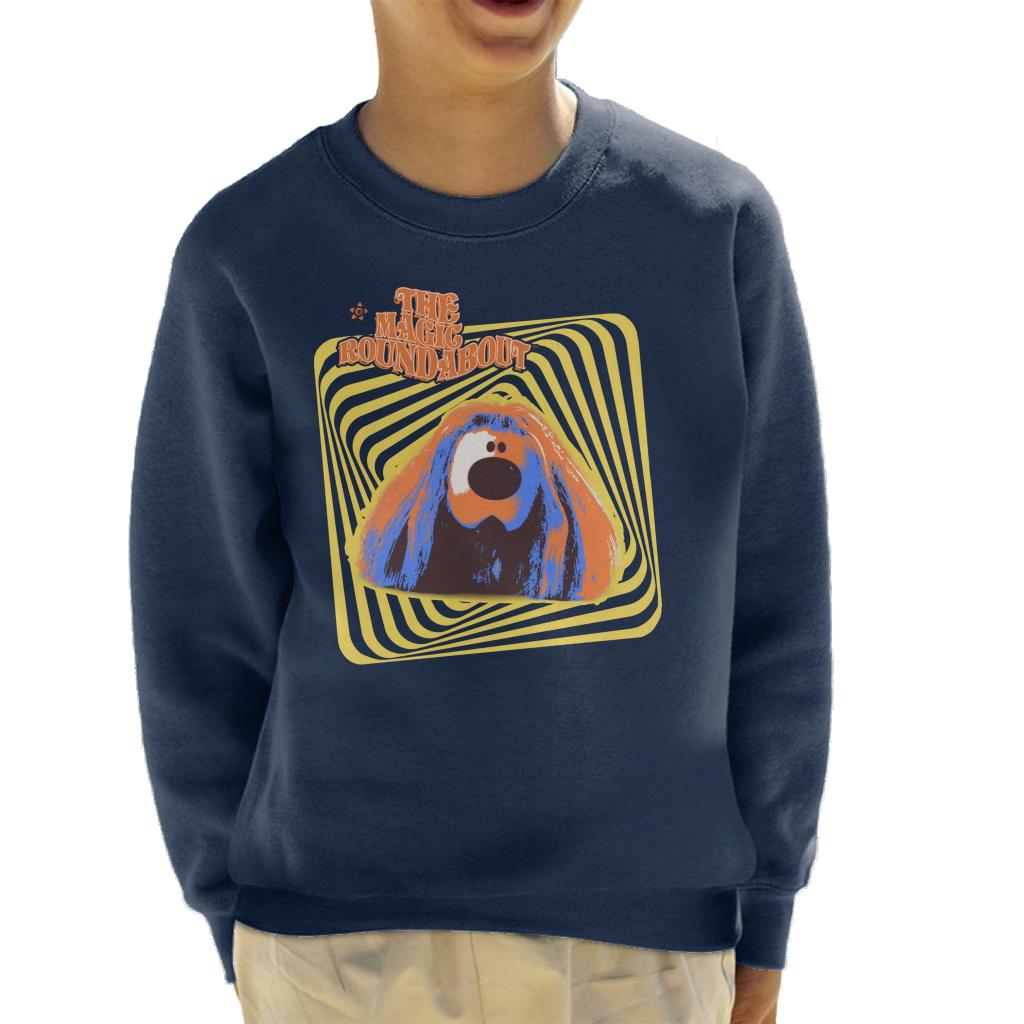 The Magic Roundabout Retro Psychedelic Dougal Kid's Sweatshirt-ALL + EVERY