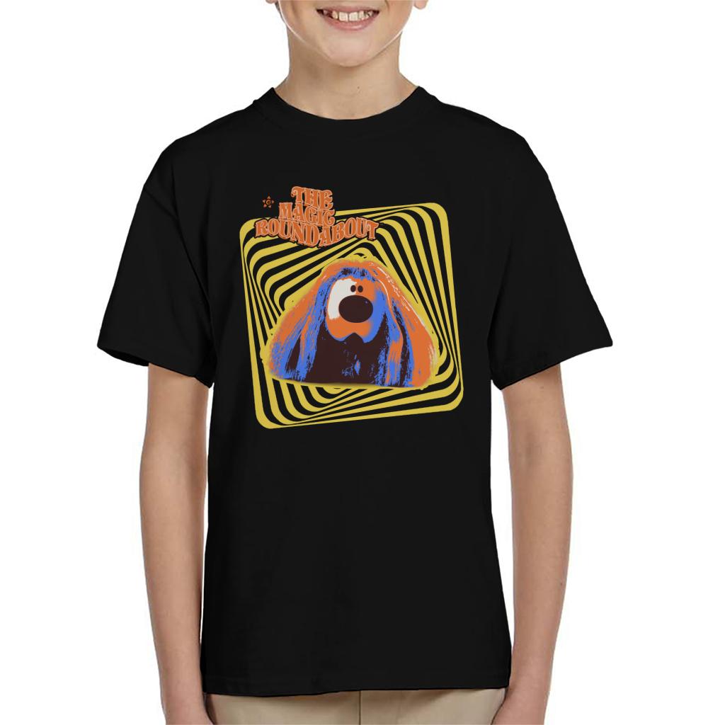 The Magic Roundabout Retro Psychedelic Dougal Kid's T-Shirt-ALL + EVERY