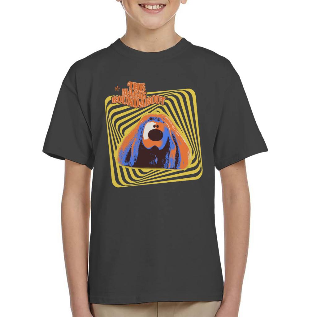 The Magic Roundabout Retro Psychedelic Dougal Kid's T-Shirt-ALL + EVERY