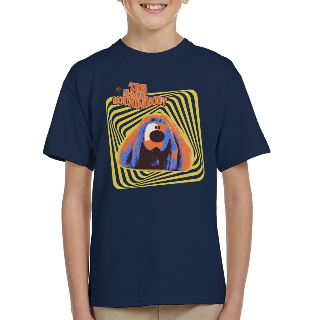 The Magic Roundabout Retro Psychedelic Dougal Kid's T-Shirt-ALL + EVERY