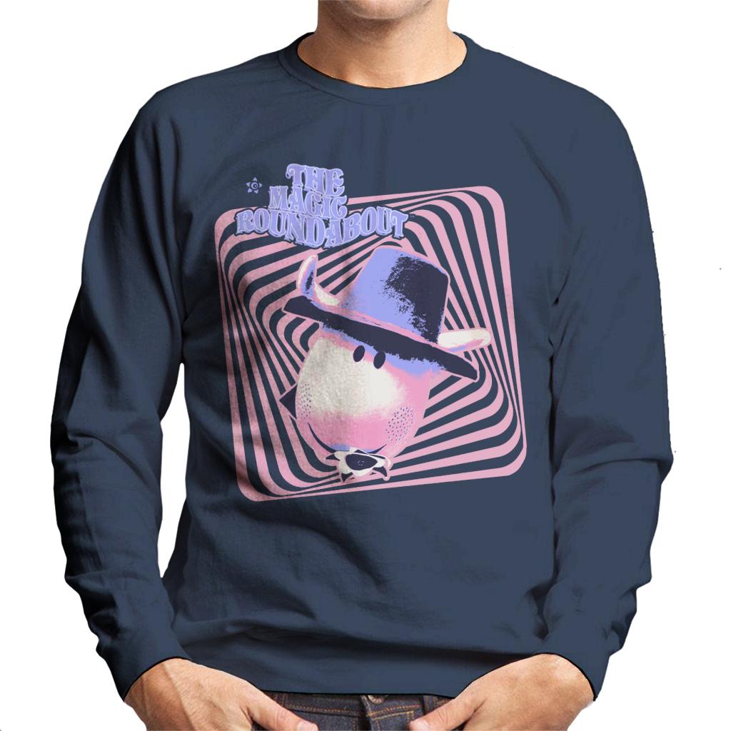 The Magic Roundabout Ermintrude Psychedelic Lines Men's Sweatshirt-ALL + EVERY