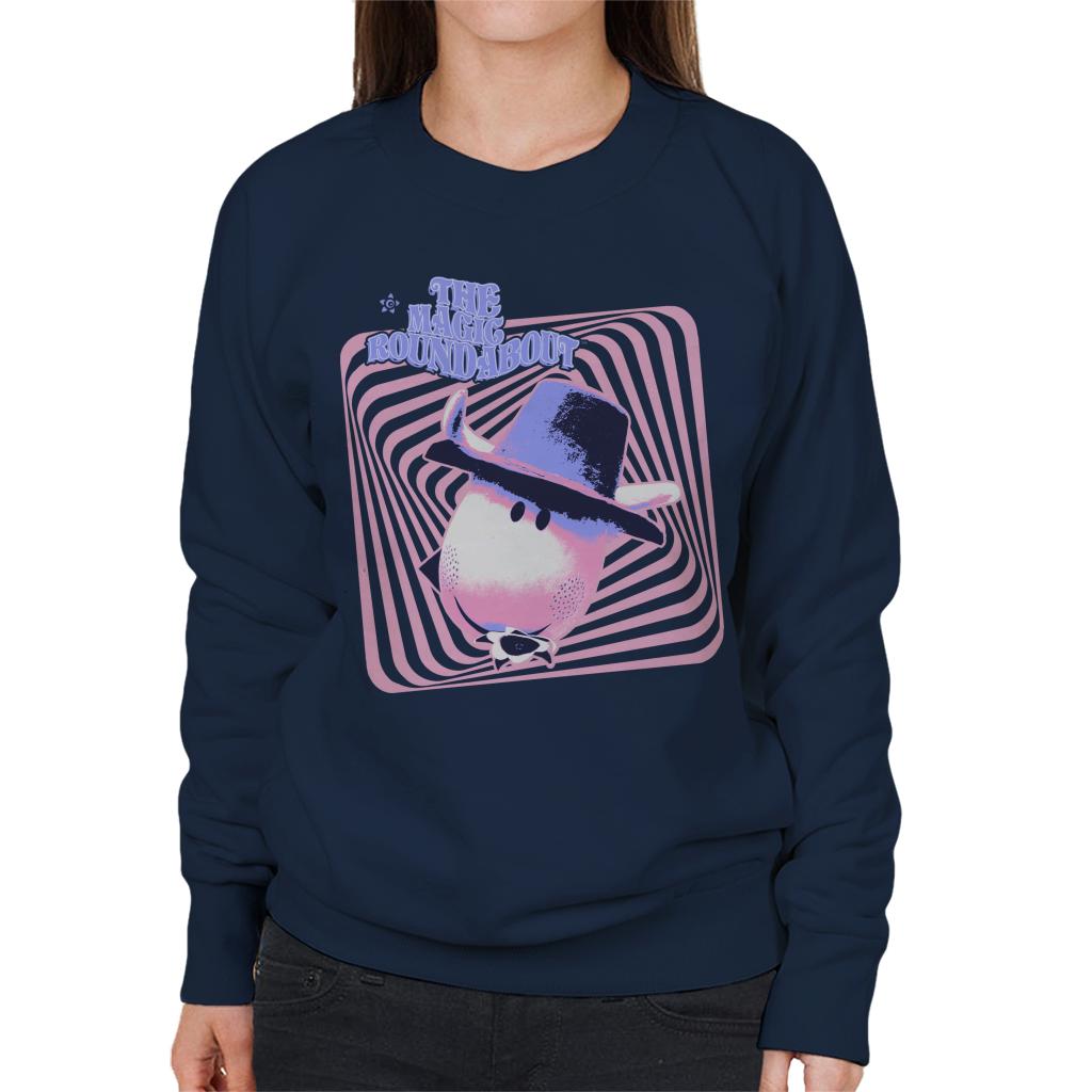 The Magic Roundabout Ermintrude Psychedelic Lines Women's Sweatshirt-ALL + EVERY